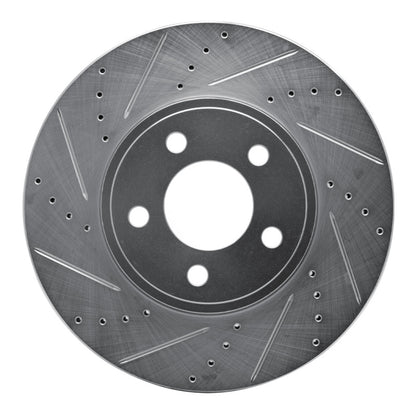 R1 Concepts R1 03-11 Ford Crown Victoria Front Left Drilled & Slotted Silver Brake Rotor