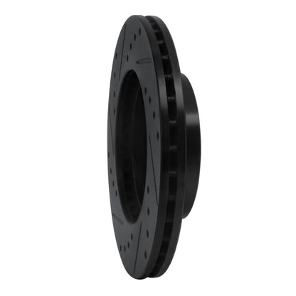 R1 Concepts R1 90-91 Audi 90 Quattro Front Right Drilled & Slotted Black Brake Rotor