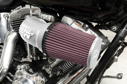 K&N Engineering K&N 01-17 Harley-Davidson Softail / Dyna FI Performance Air Intake System Silver