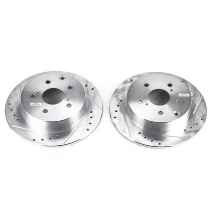PowerStop Power Stop 09-10 Pontiac Vibe Rear Evolution Drilled & Slotted Rotors - Pair