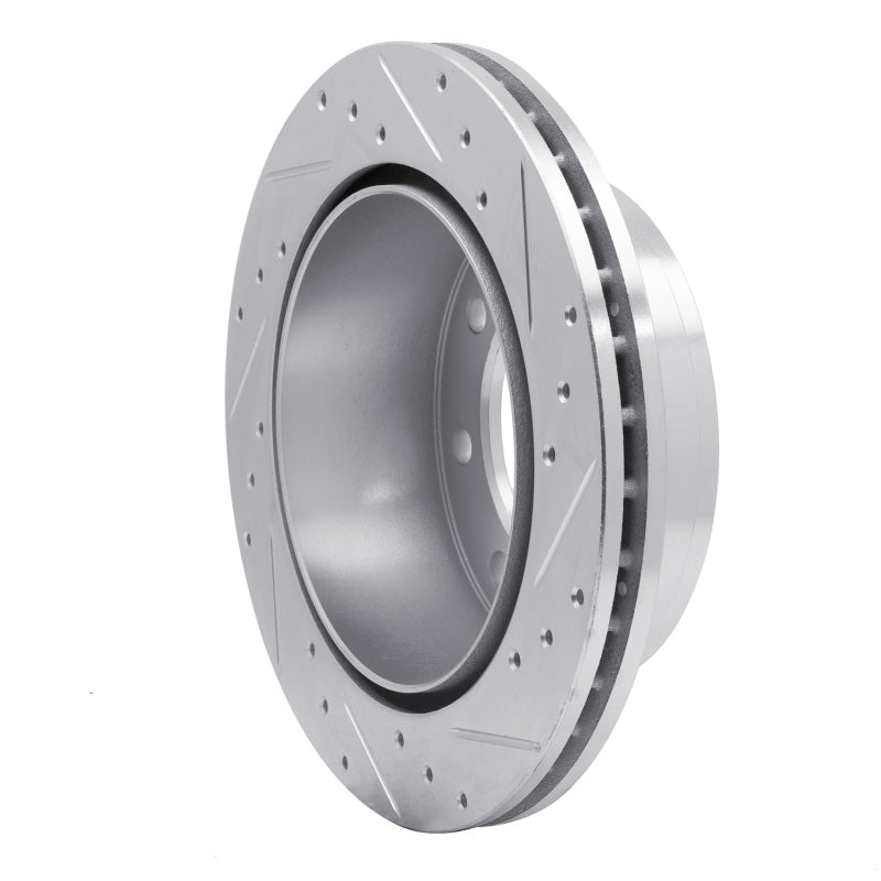 R1 Concepts R1 99-20 Chevrolet Express 3500 Rear Left Drilled & Slotted Silver Brake Rotor