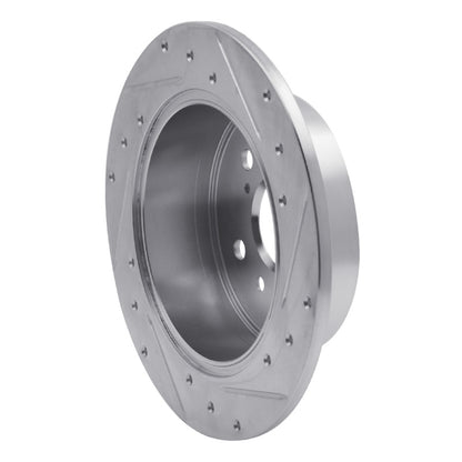 R1 Concepts R1 12-18 Lexus ES300H Rear Left Drilled & Slotted Silver Brake Rotor