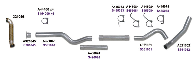 Diamond Eye Performance Diamond Eye KIT 4in Catback MRP Single w/ TDP SS 04-05 Chevy/GMC 6.6L Duramax 2500/3500
