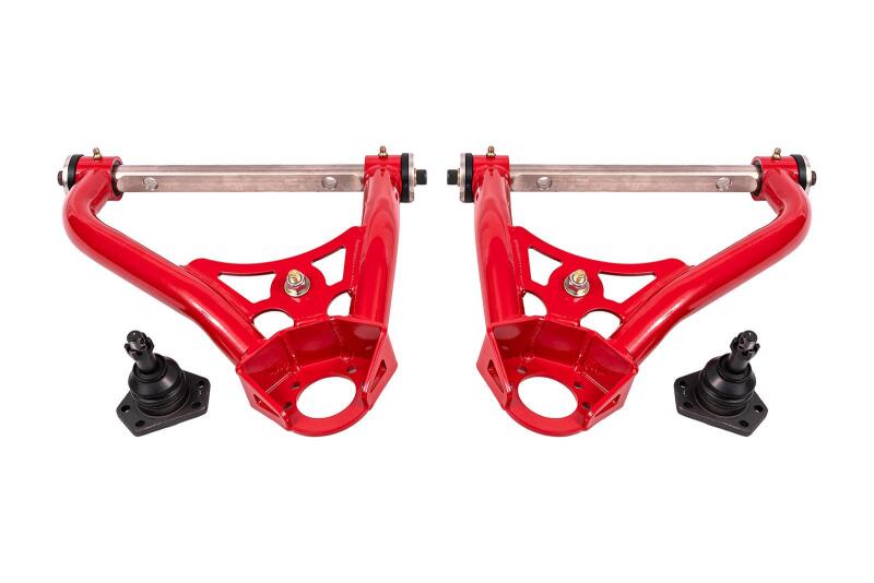 BMR Suspension BMR 68-74 Chevrolet Nova Non-Adj. Upper A-Arms w/ STD. Ball Joint (Delrin) - Red
