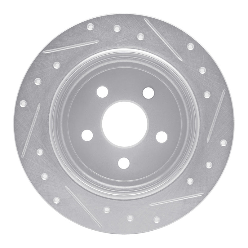 R1 Concepts R1 95-07 Chrysler SEBRING Rear Left Drilled & Slotted Silver Brake Rotor