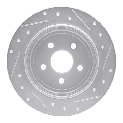 R1 Concepts R1 95-07 Chrysler SEBRING Rear Left Drilled & Slotted Silver Brake Rotor