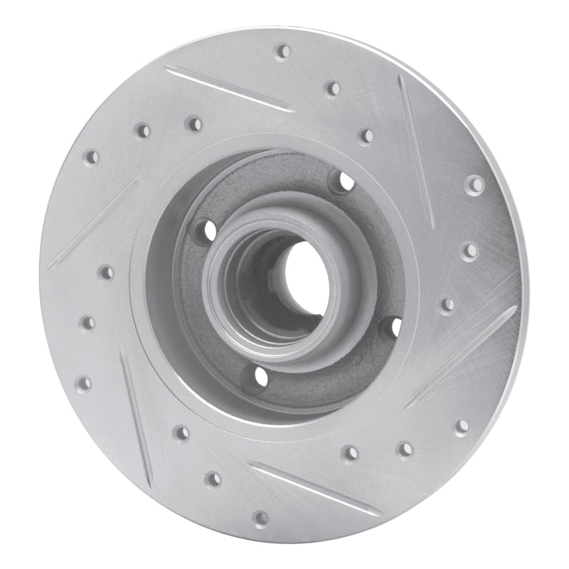 R1 Concepts R1 85-02 Volkswagen CORRADO Rear Left Drilled & Slotted Silver Brake Rotor