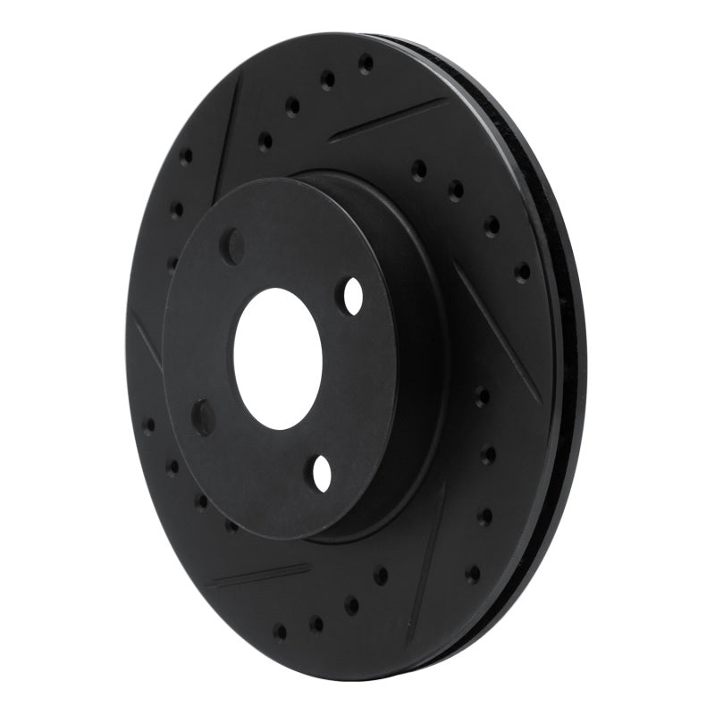 R1 Concepts R1 92-95 Toyota Paseo Front Left Drilled & Slotted Black Brake Rotor