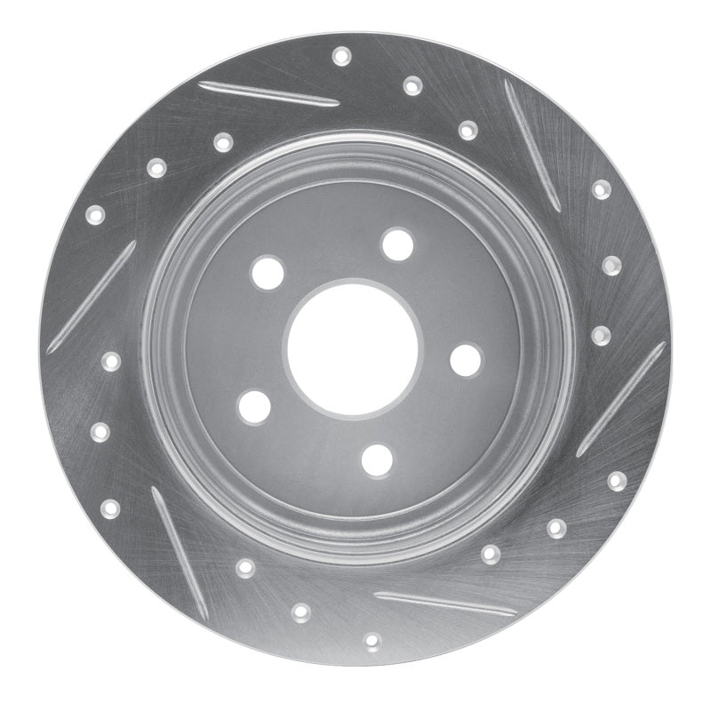 R1 Concepts R1 88-95 Chrysler Daytona Rear Left Drilled & Slotted Silver Brake Rotor