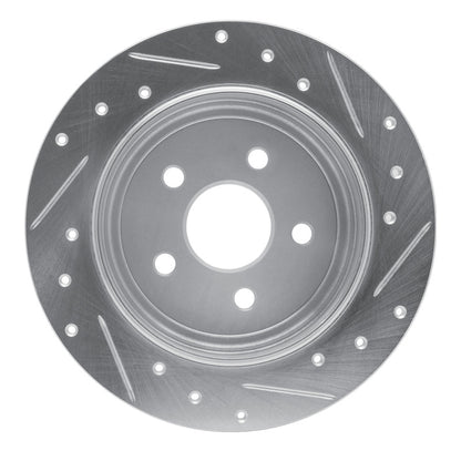 R1 Concepts R1 88-95 Chrysler Daytona Rear Left Drilled & Slotted Silver Brake Rotor