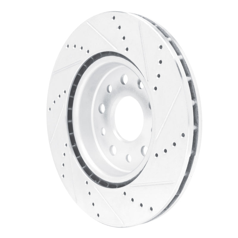 R1 Concepts R1 22-25 Jeep Grand Cherokee Front Left Drilled & Slotted Silver Brake Rotor