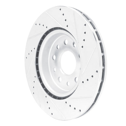 R1 Concepts R1 22-25 Jeep Grand Cherokee Front Left Drilled & Slotted Silver Brake Rotor