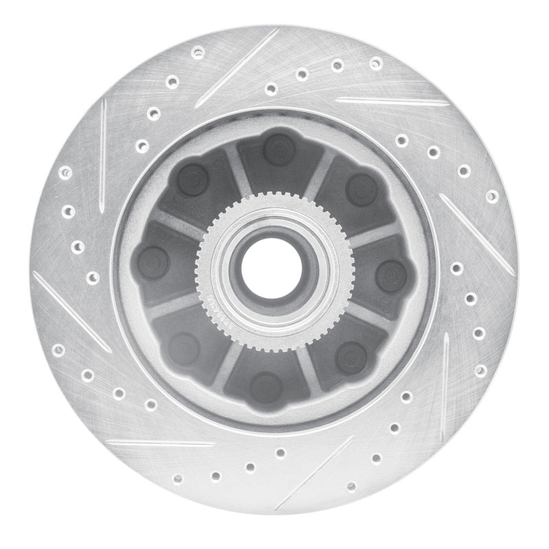 R1 Concepts R1 01-02 Chevrolet Express 3500 Front Right Drilled & Slotted Silver Brake Rotor