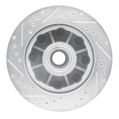 R1 Concepts R1 01-02 Chevrolet Express 3500 Front Right Drilled & Slotted Silver Brake Rotor