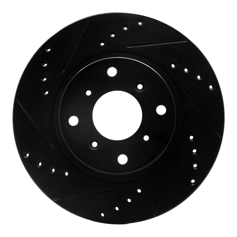 R1 Concepts R1 87-90 Acura Legend Front Left Drilled & Slotted Black Brake Rotor