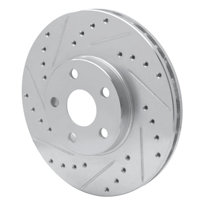 R1 Concepts R1 87-91 Lexus ES250 Front Left Drilled & Slotted Silver Brake Rotor