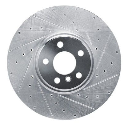 R1 Concepts R1 16-25 BMW 430I Left Front Drilled & Slotted Silver Brake Rotor