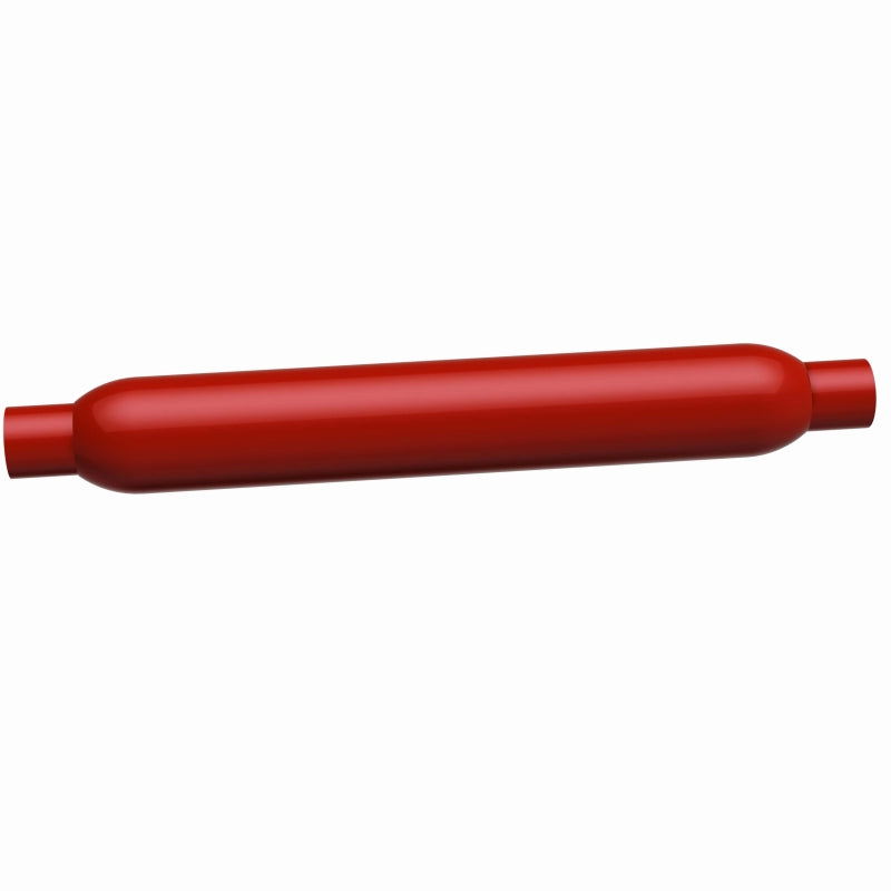 MagnaFlow Muffler Red Pack Series Glasspack 4in Rd 18in Body Length 3in/3in Inlet/Outlet
