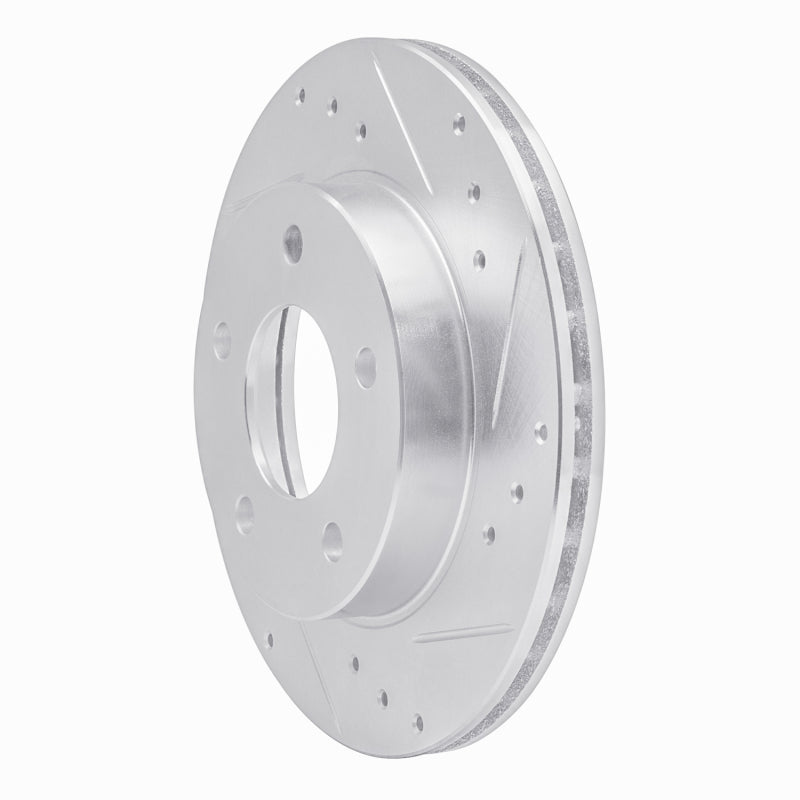 R1 Concepts R1 90-90 Pontiac 6000 Rear Right Drilled & Slotted Silver Brake Rotor