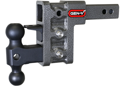 GEN-Y Hitch Gen-Y Mega Duty 2in Shank 5in Drop 1.5K TW 10K Hitch w/GH-031 Dual-Ball/GH-032 Pintle Lock
