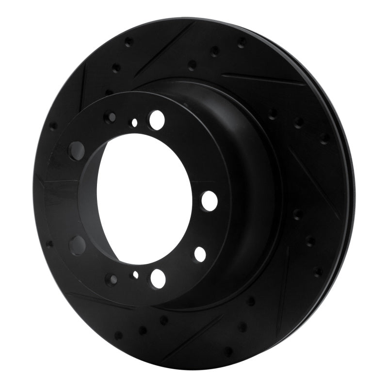 R1 Concepts R1 87-97 Porsche 944 Except Turbo Rear Left Drilled & Slotted Black Brake Rotor