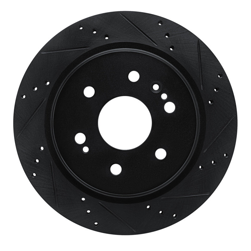 R1 Concepts R1 19-25 Cadillac Escalade ESV Rear Right Drilled & Slotted Black Brake Rotor