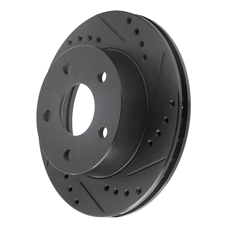R1 Concepts R1 90-97 Ford AEROSTAR Left Front Drilled & Slotted Black Brake Rotor