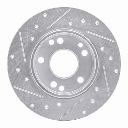 R1 Concepts R1 83-89 Mercedes-Benz 190D Front Right Drilled & Slotted Silver Brake Rotor