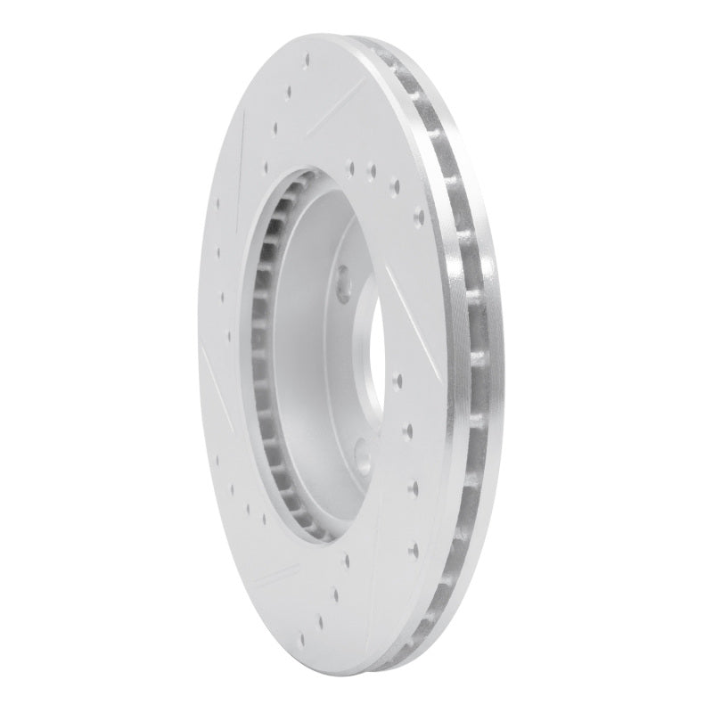 R1 Concepts R1 78-92 Audi 100 Front Right Drilled & Slotted Silver Brake Rotor