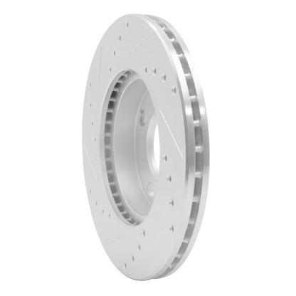 R1 Concepts R1 78-92 Audi 100 Front Right Drilled & Slotted Silver Brake Rotor