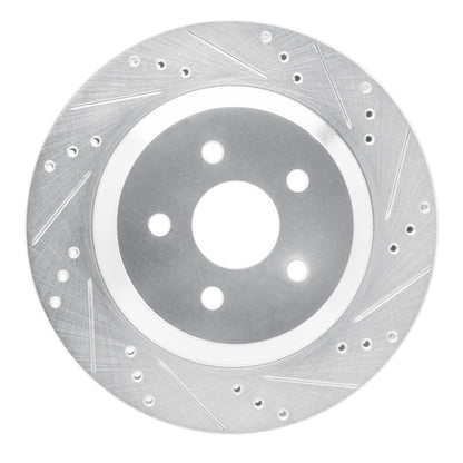 R1 Concepts R1 04-07 Ford Freestar Rear Right Drilled & Slotted Silver Brake Rotor