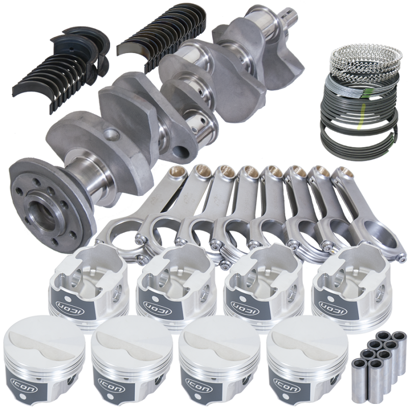 Eagle Chevy 350 3.480in Crank 5.700in H-Beam -3.7cc Flat Top 4.000in Pistons Rotating Assembly