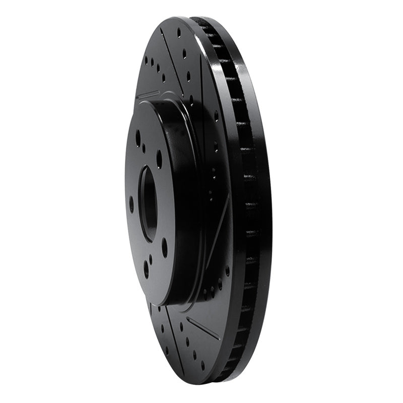 R1 Concepts R1 02-15 Lexus ES300 Front Right Drilled & Slotted Black Brake Rotor
