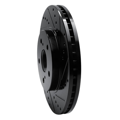 R1 Concepts R1 02-15 Lexus ES300 Front Right Drilled & Slotted Black Brake Rotor