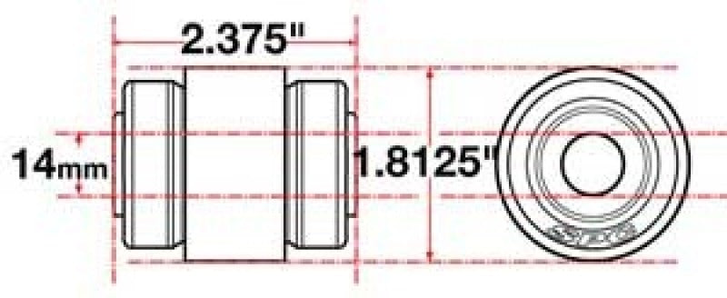 SPC Performance Flex Joint xAxis Jeep JK Rear UCA 14mm X 2 X 1.8125
