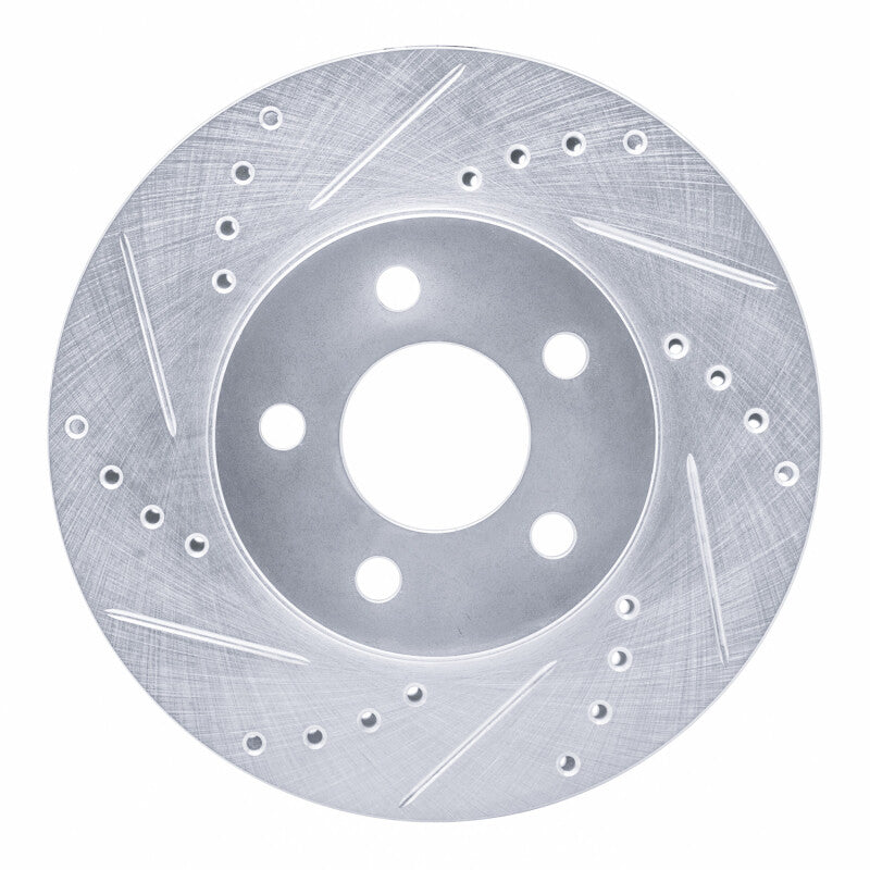 R1 Concepts R1 00-05 Chrysler Neon Front Left Drilled & Slotted Silver Brake Rotor