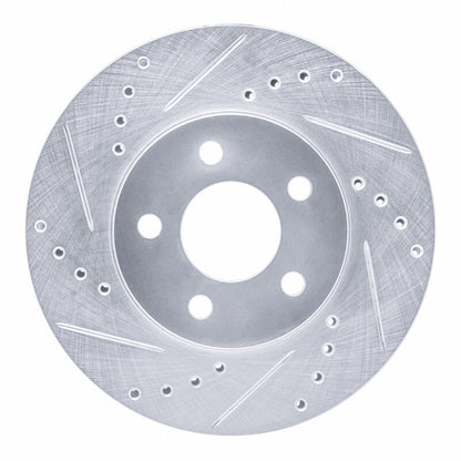 R1 Concepts R1 00-05 Chrysler Neon Front Left Drilled & Slotted Silver Brake Rotor