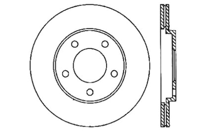 StopTech 05-10 Ford Mustang Slotted & Drilled Left Rear Rotor