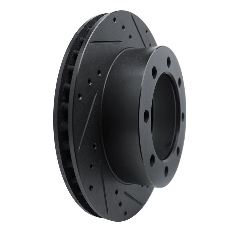R1 Concepts R1 80-93 Dodge W200 Front Right Drilled & Slotted Black Brake Rotor