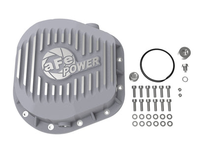 aFe Rear Differential Cover (Raw; Street Series); Ford Diesel Trucks 86-13 V8 (td)