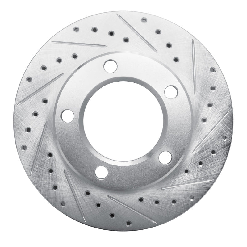 R1 Concepts R1 80-93 Dodge Ramcharger 4WD Front Right Drilled & Slotted Silver Brake Rotor