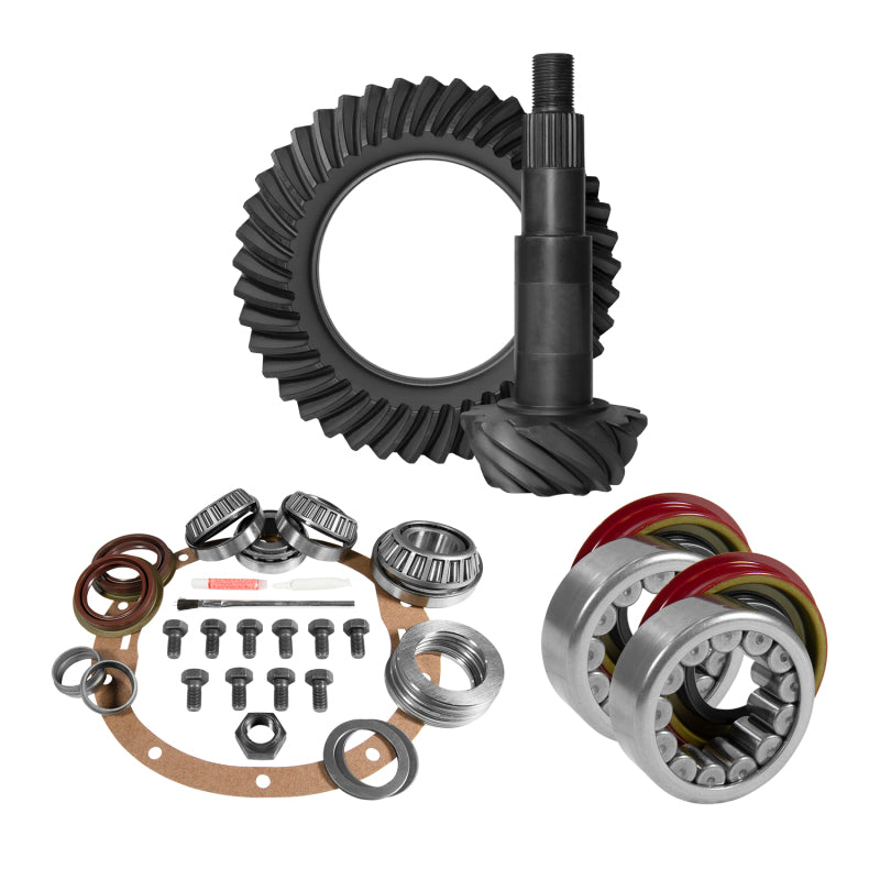 Yukon Gear & Axle Yukon Gear 8.6in GM 3.42 Rear Ring & Pinion Install Kit Axle Bearings and Seal