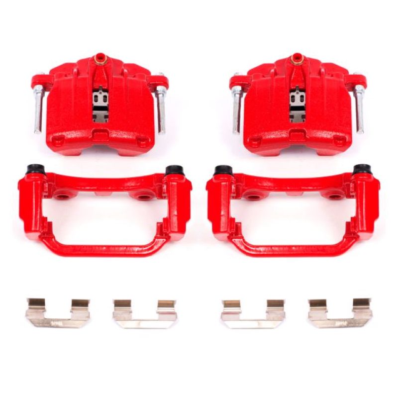 PowerStop Power Stop 00-03 Cadillac DeVille Rear Red Calipers w/Brackets - Pair