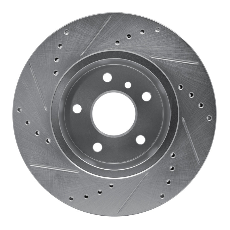 R1 Concepts R1 99-04 Land Rover Discovery Front Right Drilled & Slotted Silver Brake Rotor