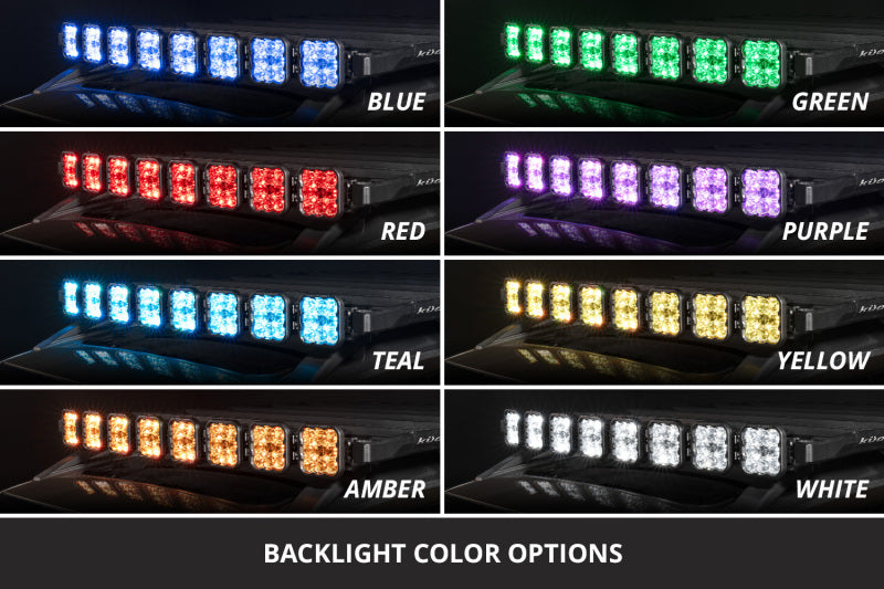 Diode Dynamics 10-24 Toyota 4Runner DEK Roof Rack 7-Pod SS5 Sport Light Bar - White Driving