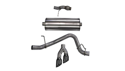 CORSA Performance Corsa 2015-2020 Chevy Tahoe/GMC Yukon Cat-Back Exhaust Sport 3in Single Side Twin Black 4in Tips