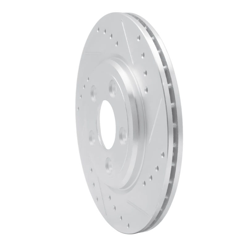 R1 Concepts R1 00-06 Ford Thunderbird Rear Right Drilled & Slotted Silver Brake Rotor