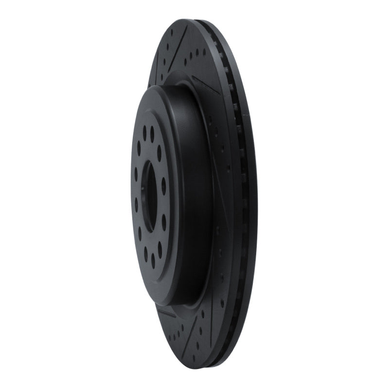 R1 Concepts R1 19-25 Ram 1500 Rear Left Drilled & Slotted Black Brake Rotor