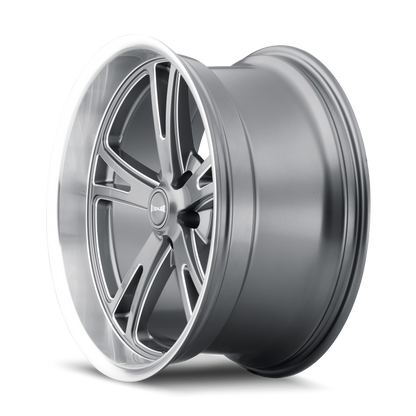Ridler Wheels Ridler 606 18x9.5 / 5x127 BP / 0mm Offset / 83.82mm Hub Gloss Grey Machined Wheel