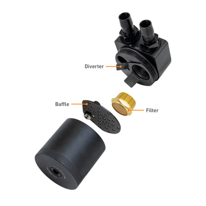 Mishimoto 2025+ RAM 1500 3.0L Hurricane Baffled Oil Catch Can Kit - Black